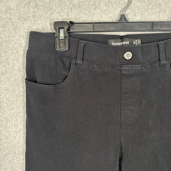 Betabrand Pants Women Medium Petite Black Jegging Ankle Straight Stretch Pull On - Picture 4 of 11